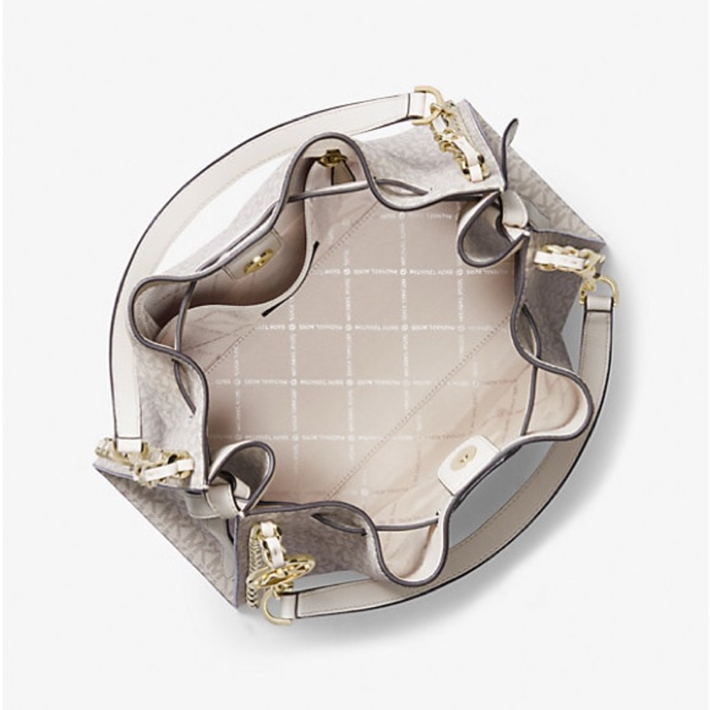 Mina Large Signature Logo Chain Shoulder Bag - Picture 2 of 3